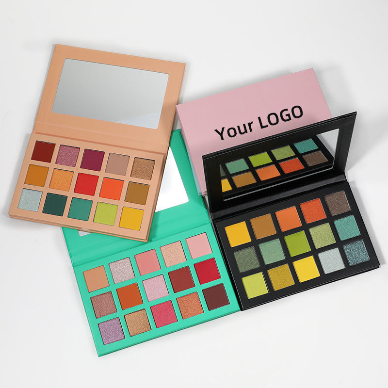 DIY eyeshadow make-up matte 15-color eyeshadow tray micro-flash beauty make-up multi-color eyeshadow